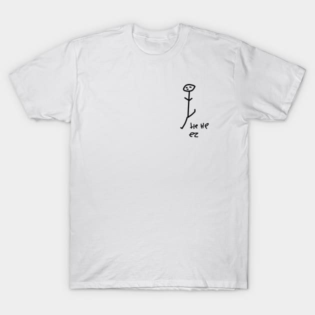 Funny "EZ" stickman Hand-drawn T-Shirt by hand-drawn